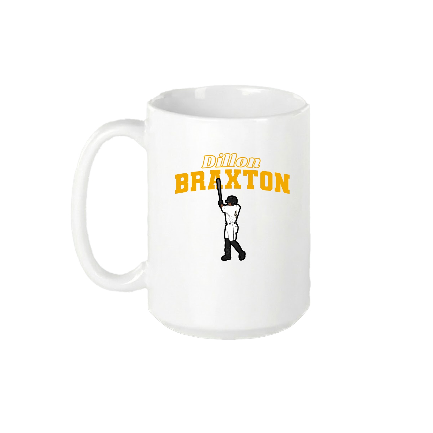 15oz Coffee Mug — Name Arch in White