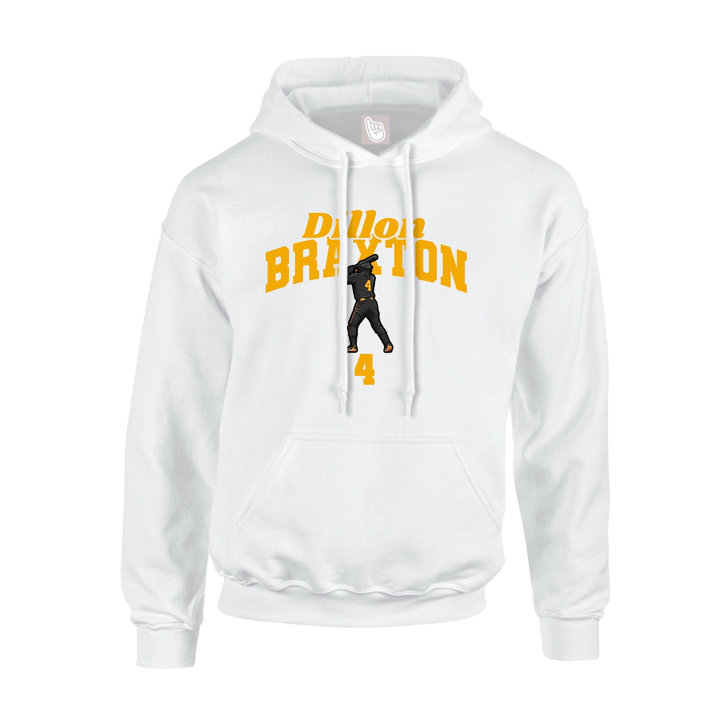 Youth Hoodie — Signature Arch in White