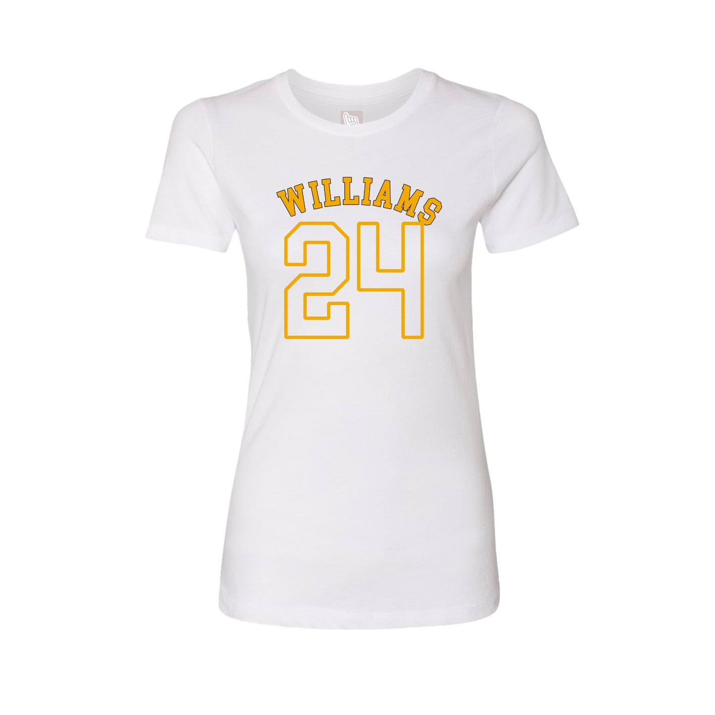 Fitted Women's Tee — Shirsey Arch in White