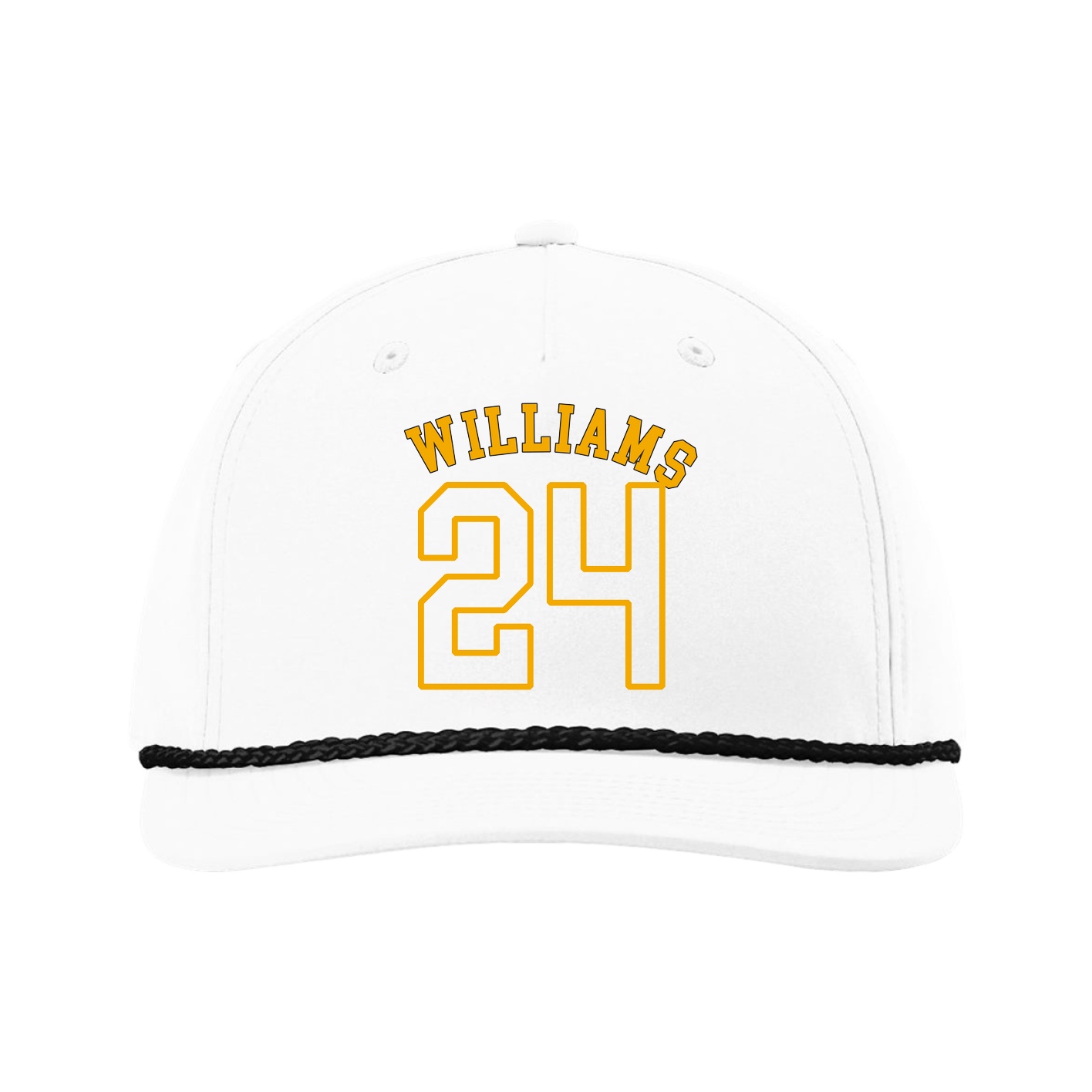 Five-Panel Classic Rope Cap — Shirsey Arch in White