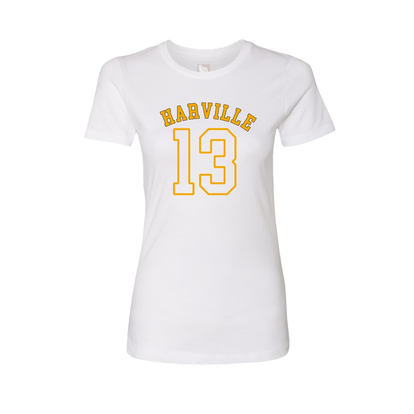 Fitted Women's Tee — Shirsey Arch in White