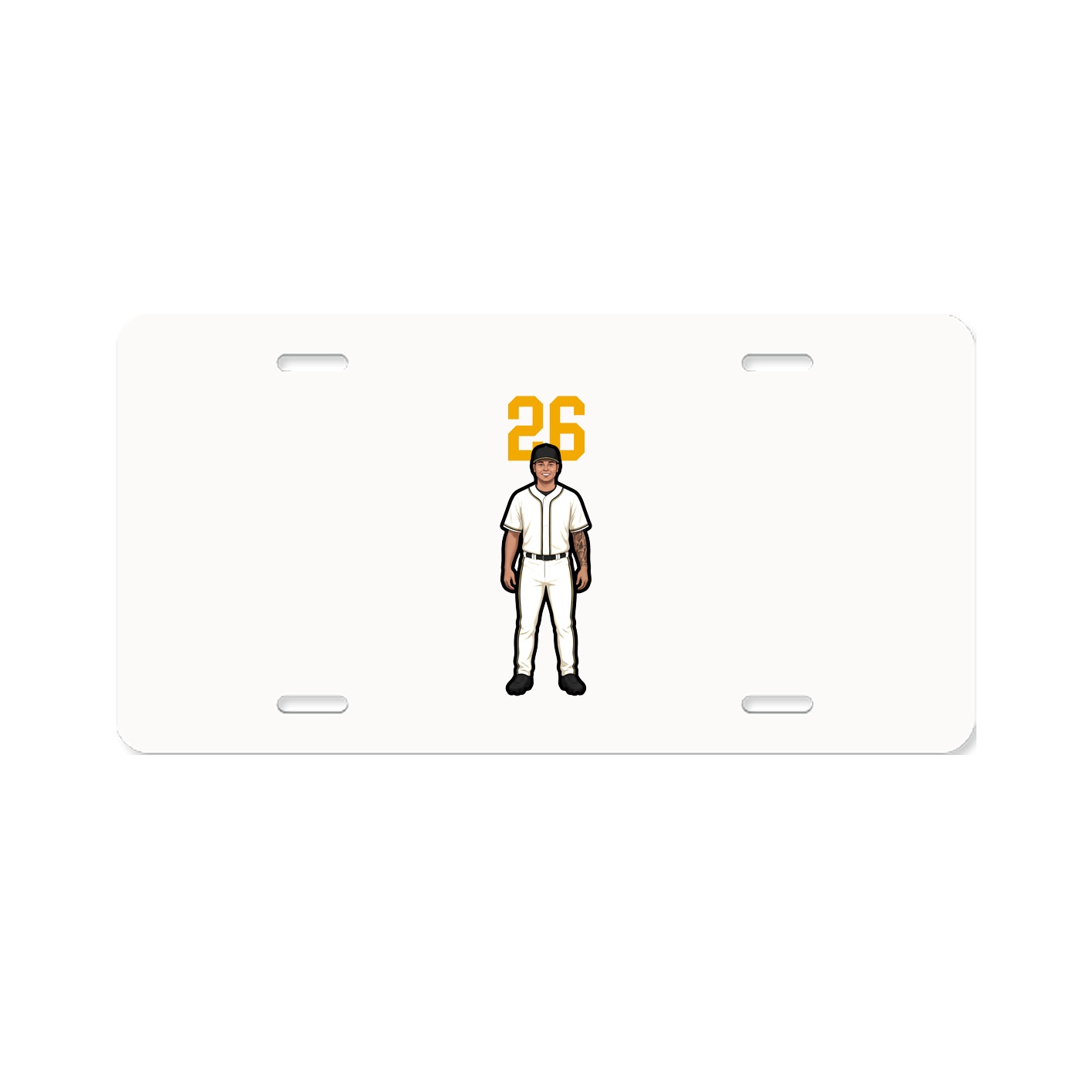 License Plate — Number Top in Classic
