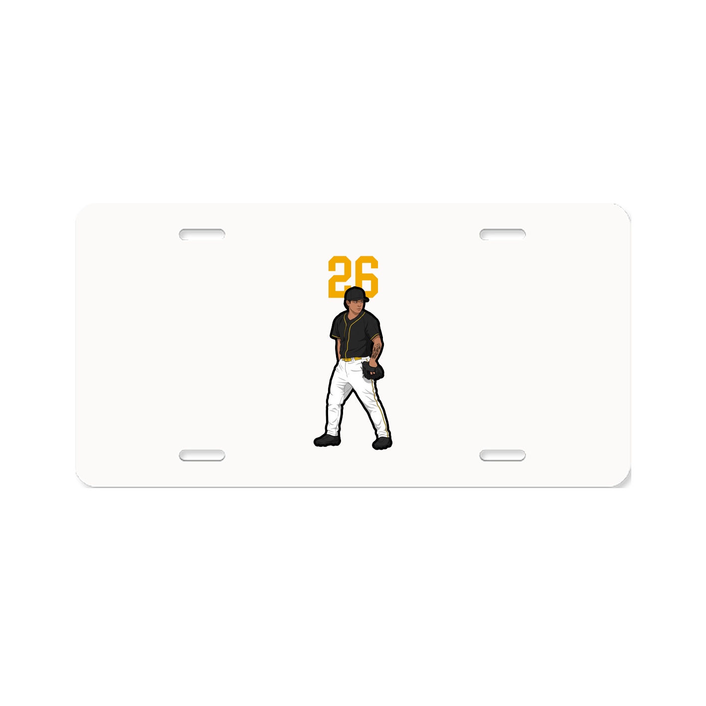 License Plate — Number Top in Classic