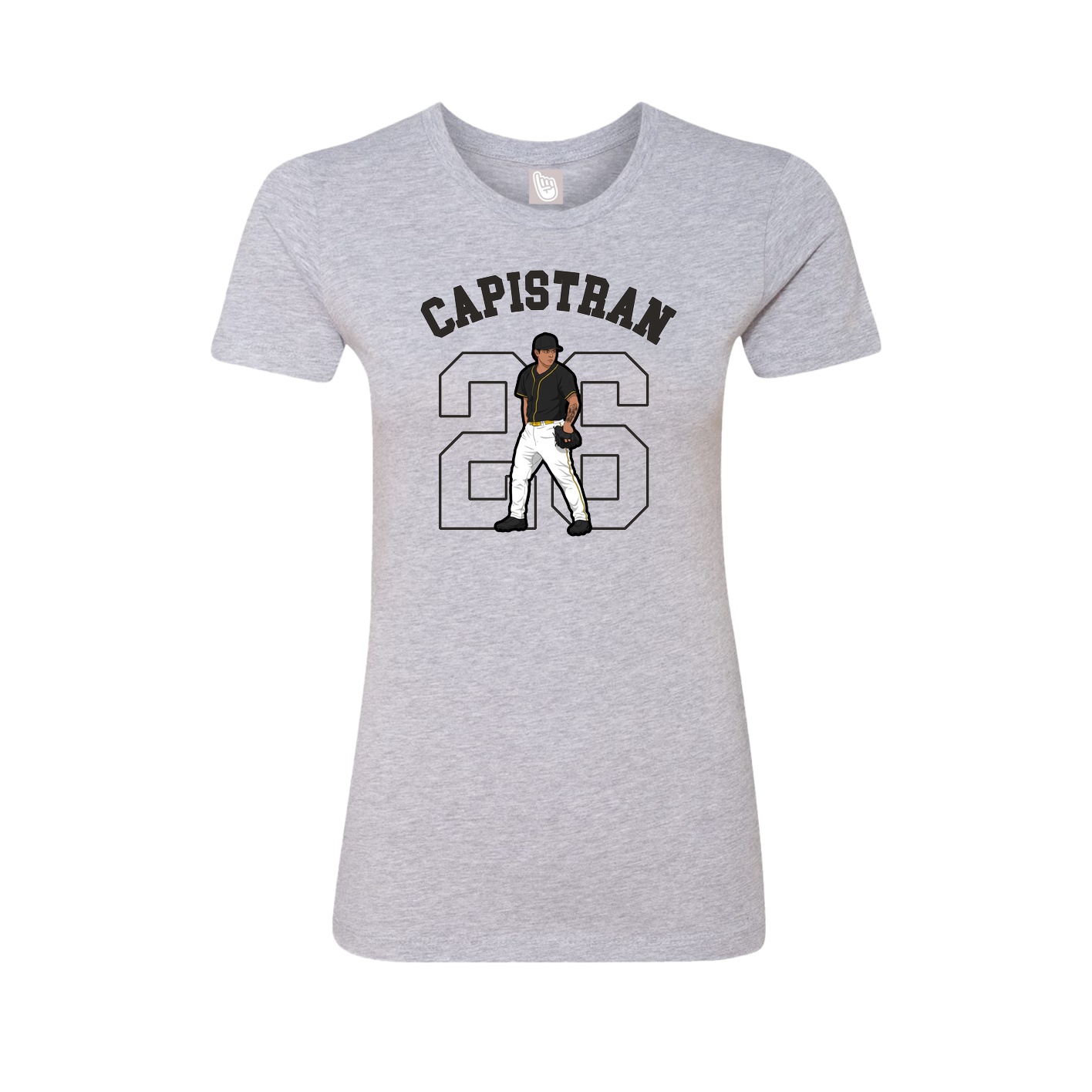 Fitted Women's Tee — Shirsey Arch in Grey