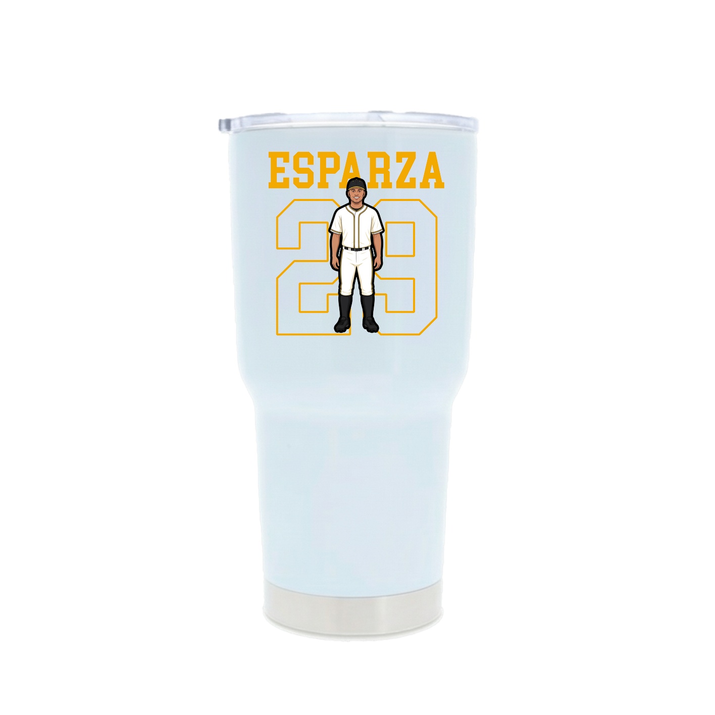 30oz Stainless Steel Tumbler — Classic in White