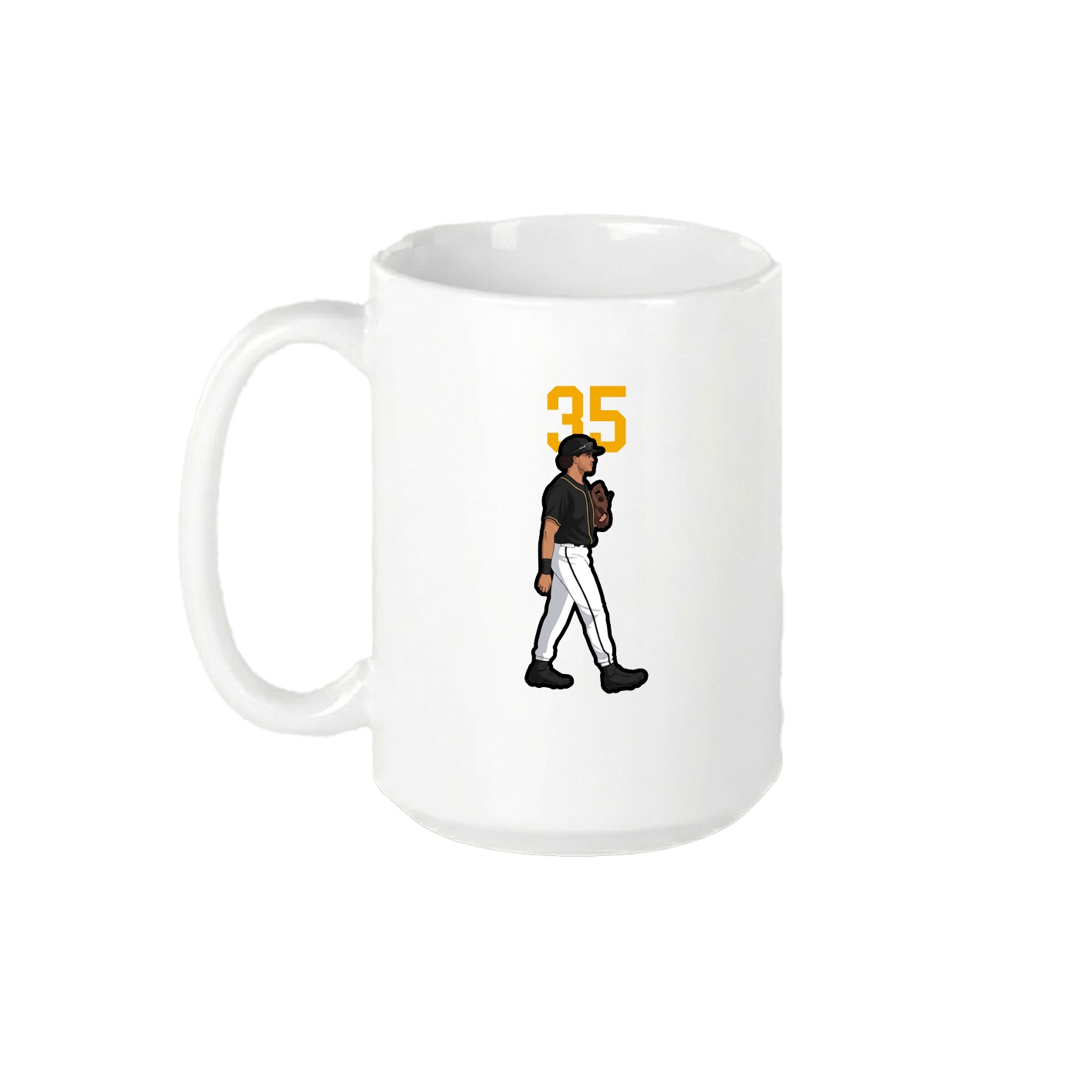 15oz Coffee Mug — Number Top in White