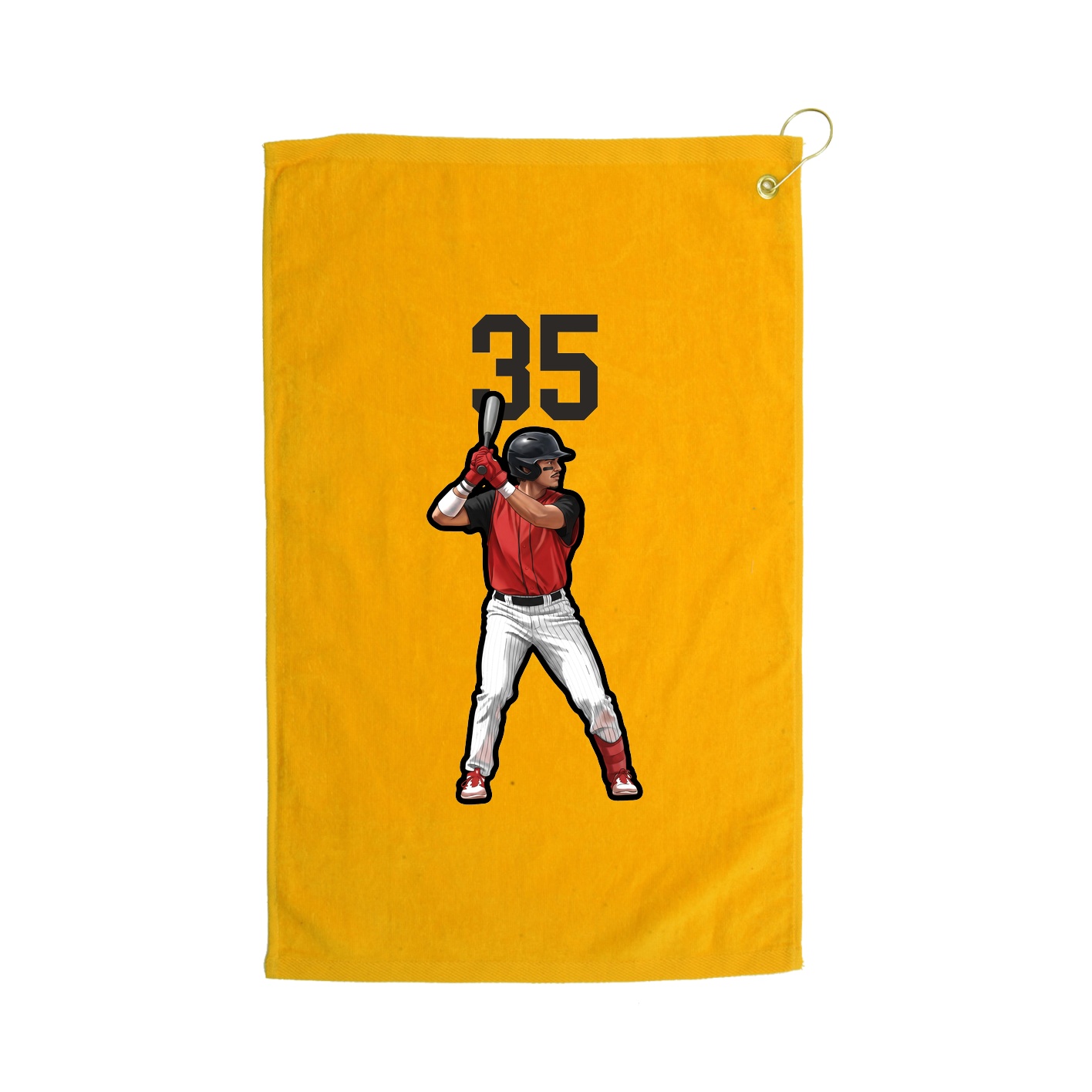 Golf Towel — Number Top in Gold