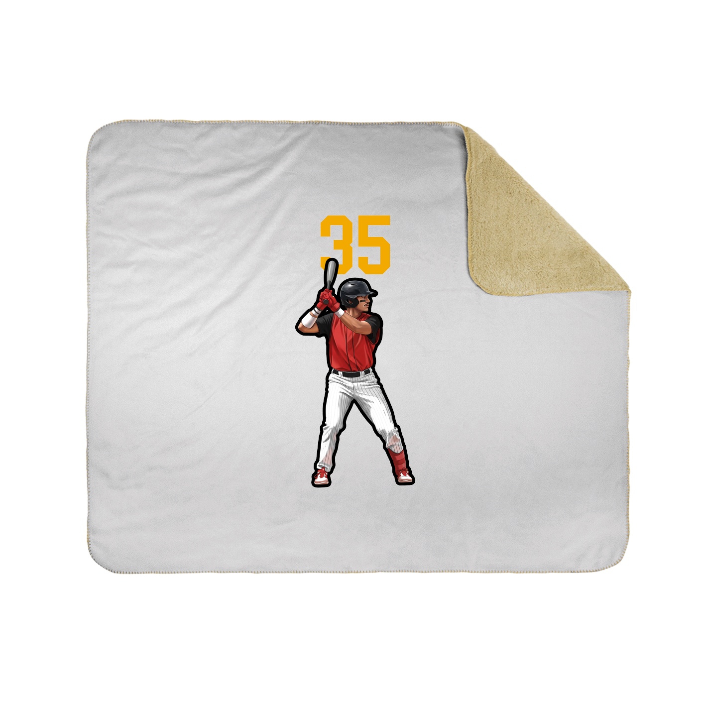 Throw Blanket — Number Top in White