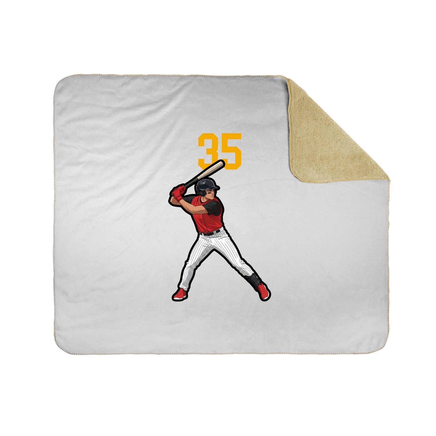 Throw Blanket — Number Top in White