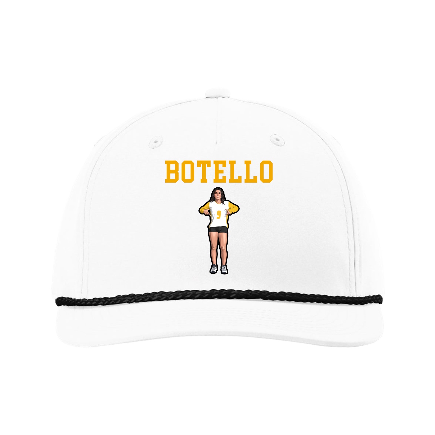 Five-Panel Classic Rope Cap — Shirsey in White