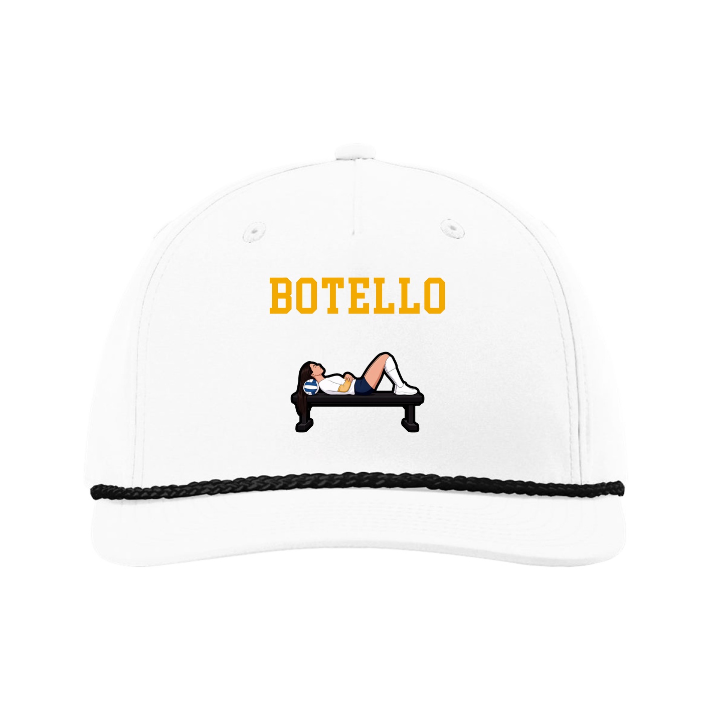 Five-Panel Classic Rope Cap — Shirsey in White