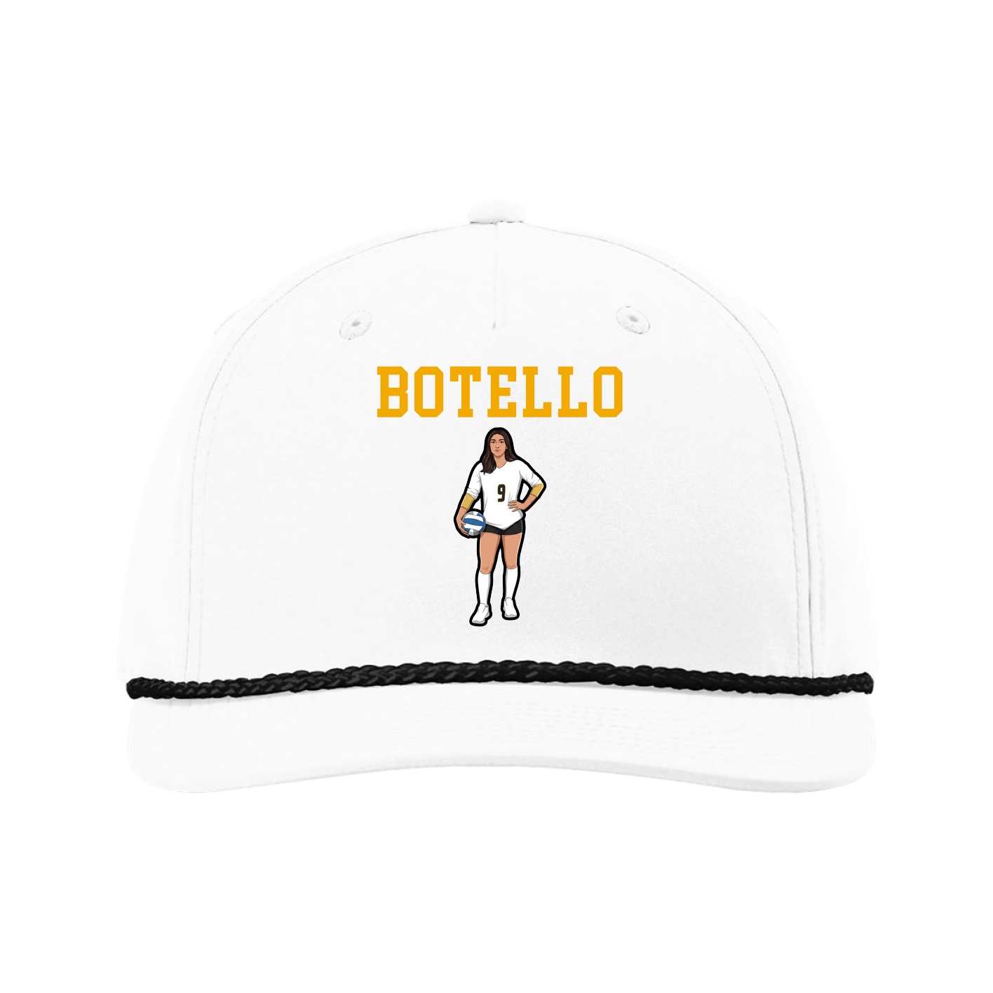 Five-Panel Classic Rope Cap — Shirsey in White