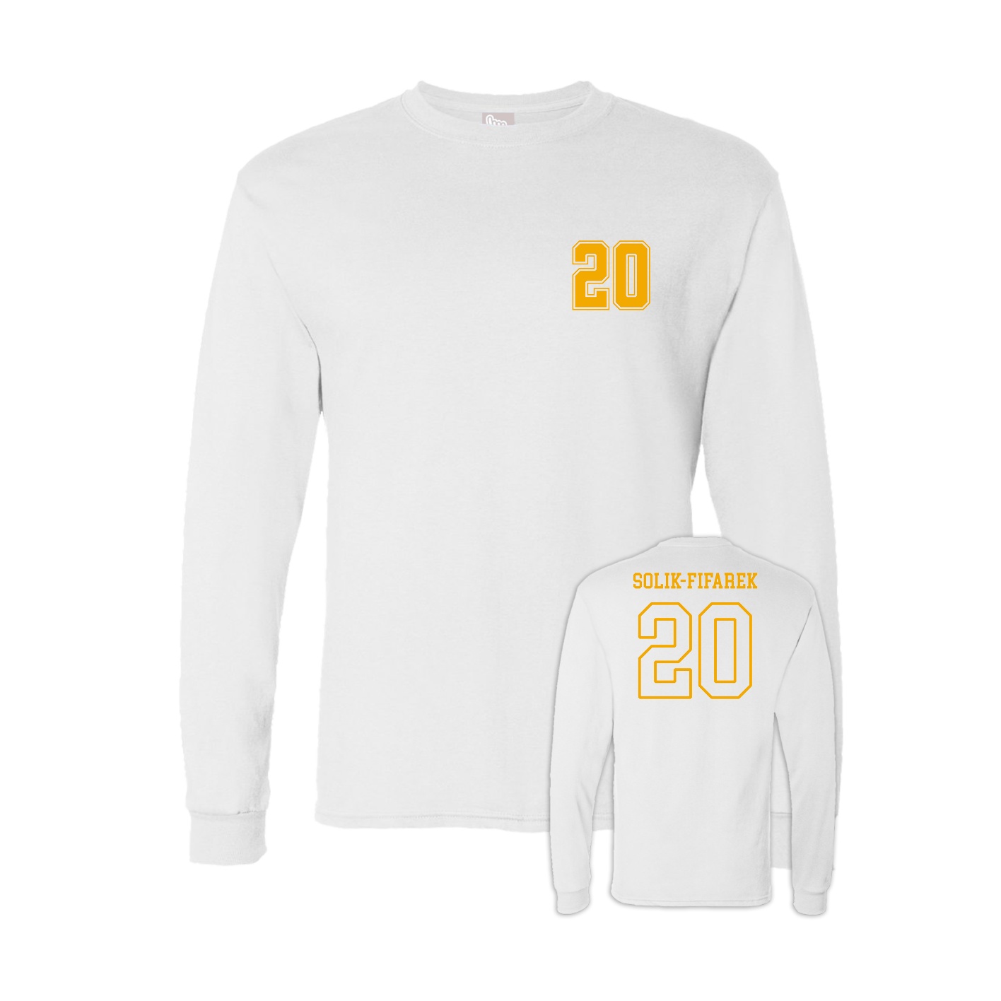 Long Sleeve Tee — Chest Back in White