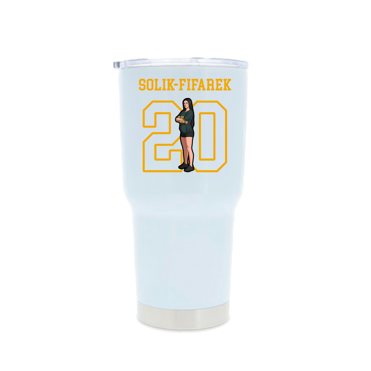 30oz Stainless Steel Tumbler — Shirsey in White