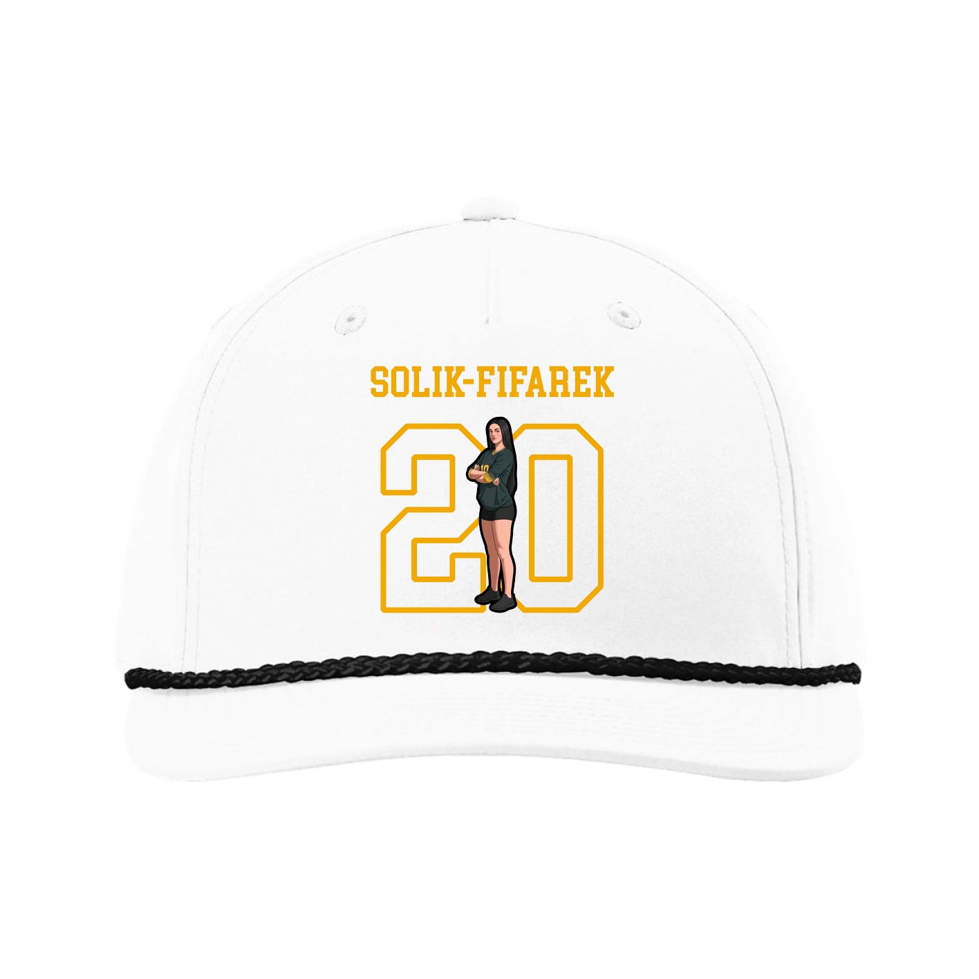 Five-Panel Classic Rope Cap — Shirsey in White