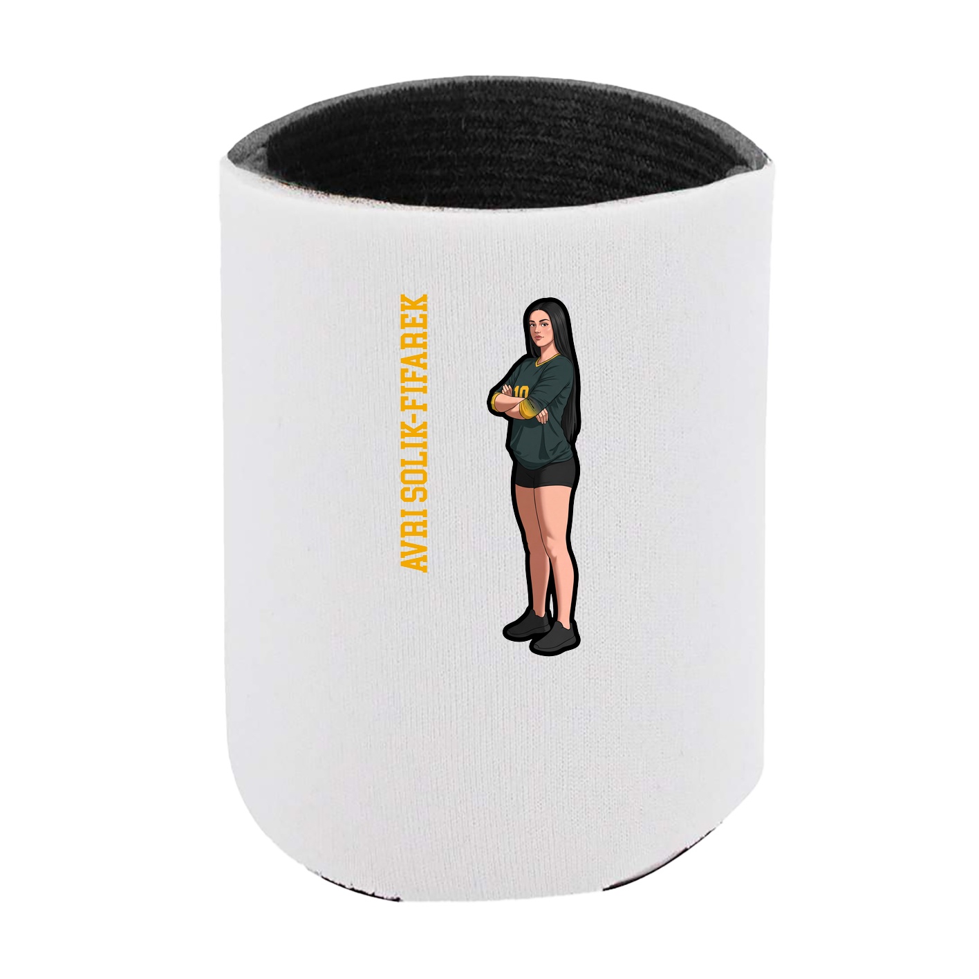 Can Holder — Name Vertical in White