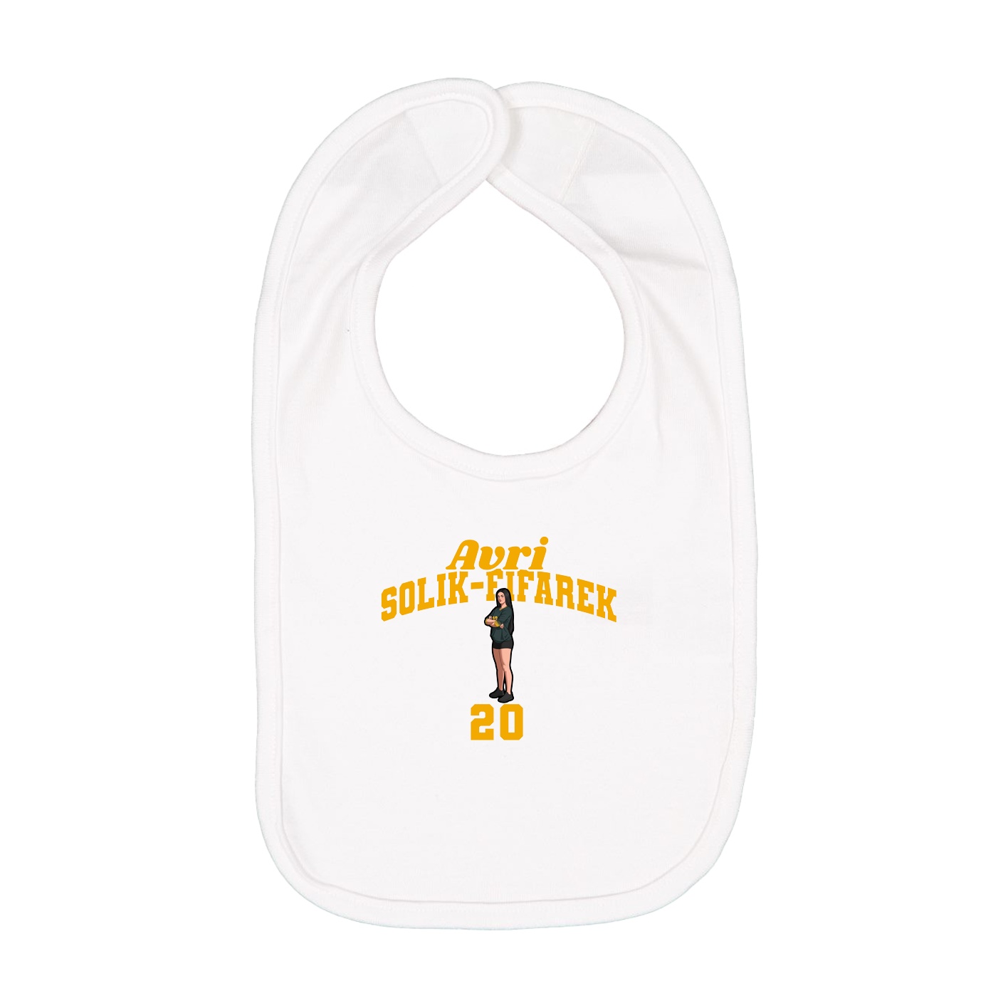Infant Bib — Signature Arch in White