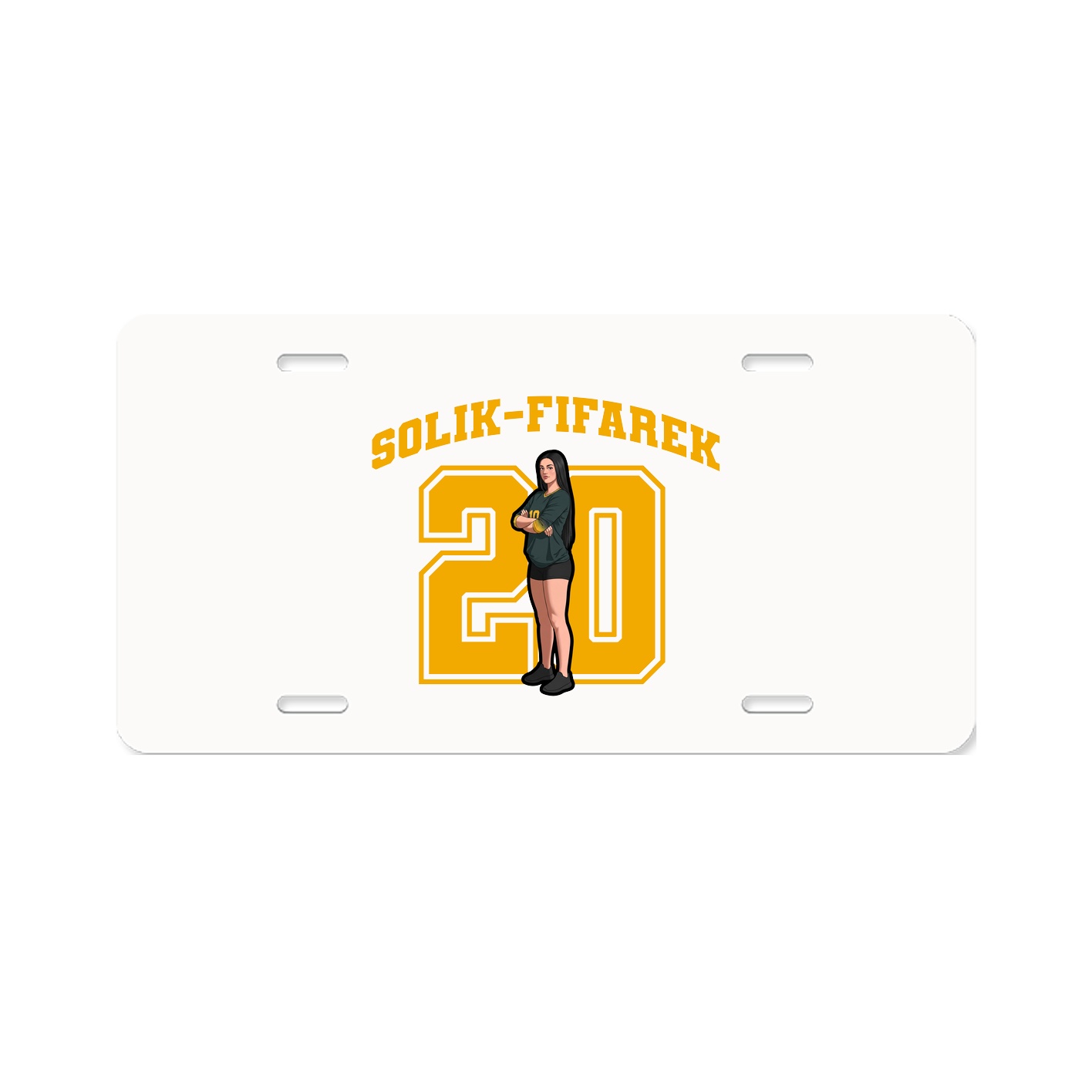 License Plate — Number in Classic