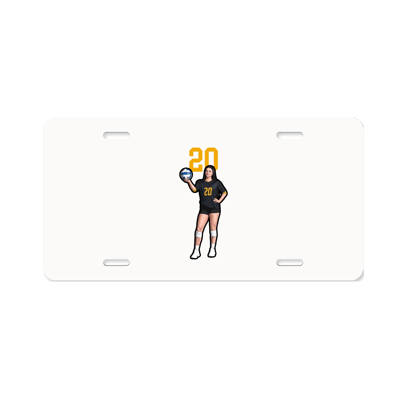License Plate — Number Top in Classic