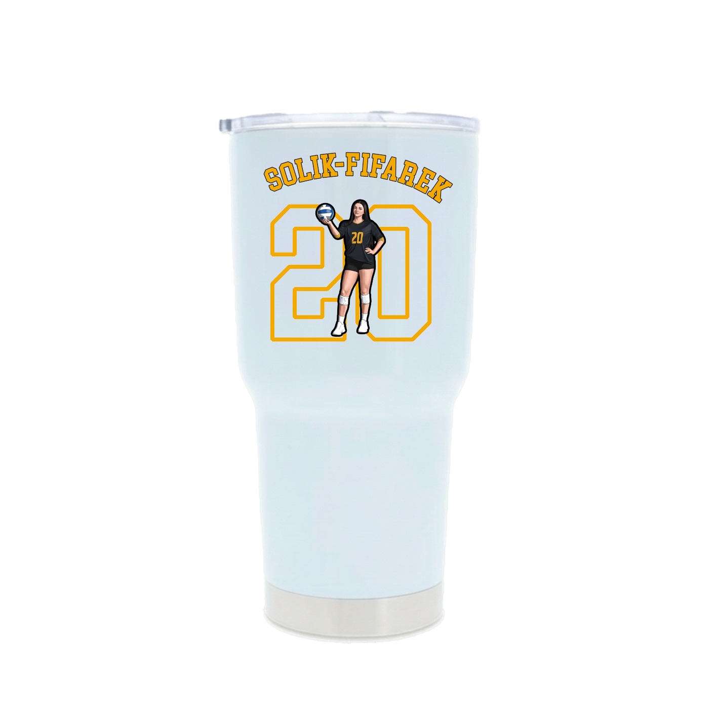 30oz Stainless Steel Tumbler — Shirsey Arch in White