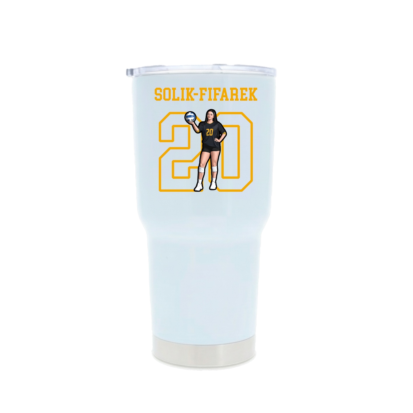 30oz Stainless Steel Tumbler — Shirsey in White