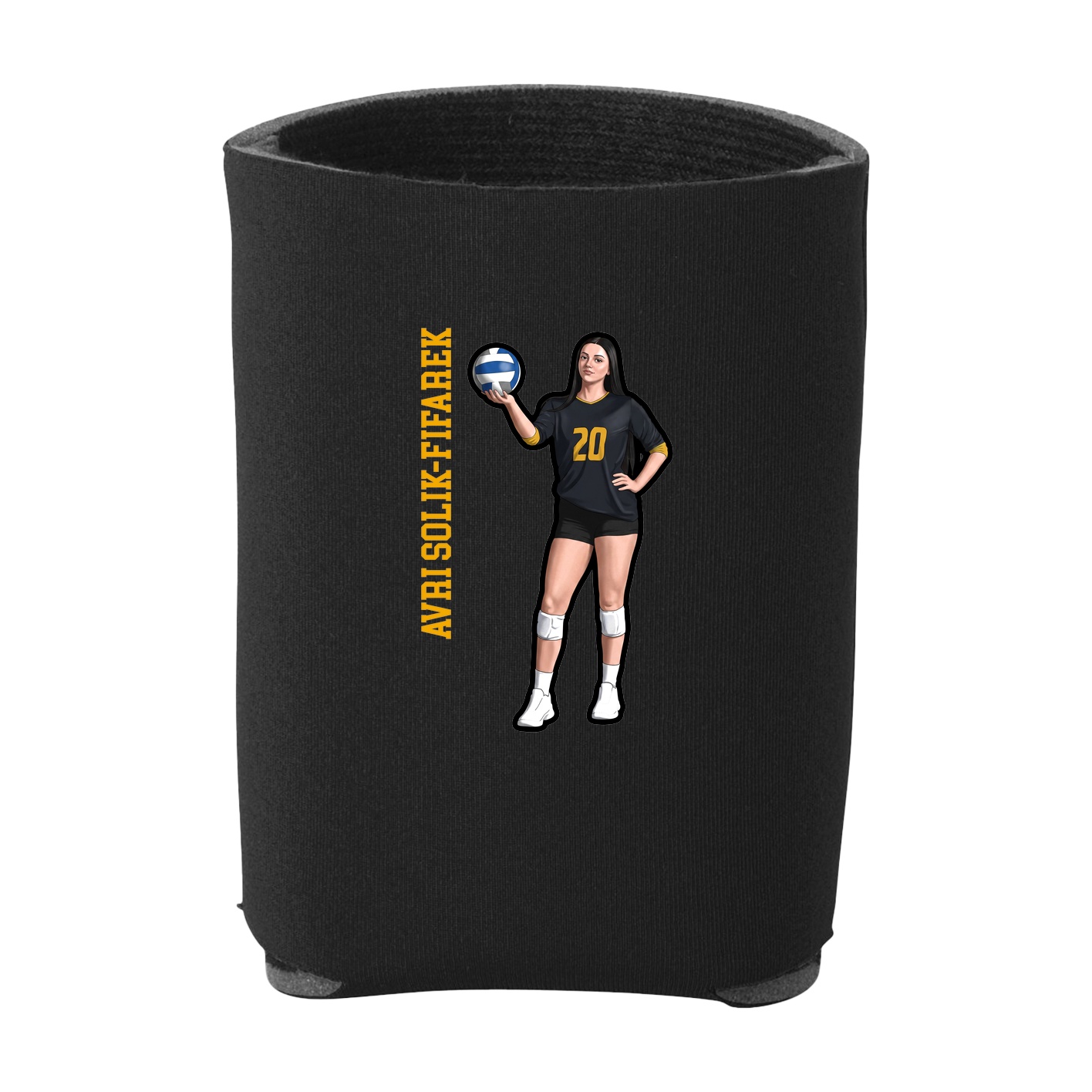 Can Holder — Name Vertical in Black