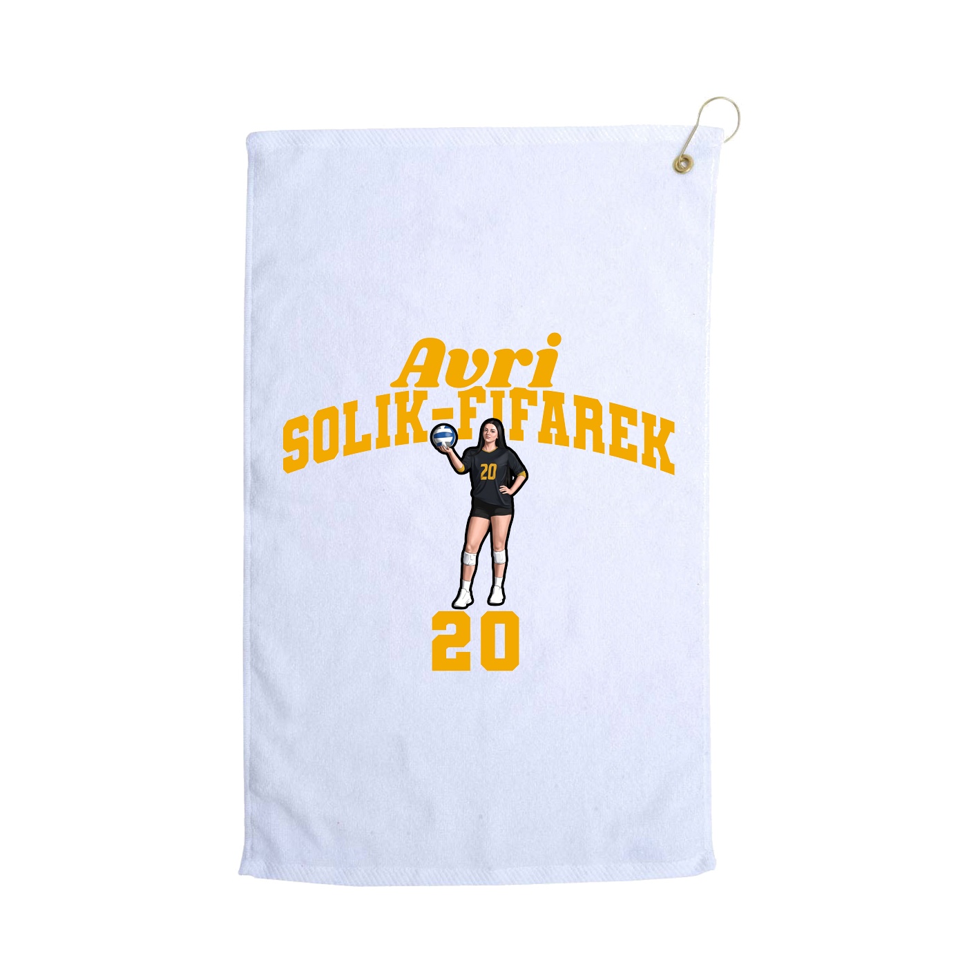 Golf Towel — Signature Arch in White