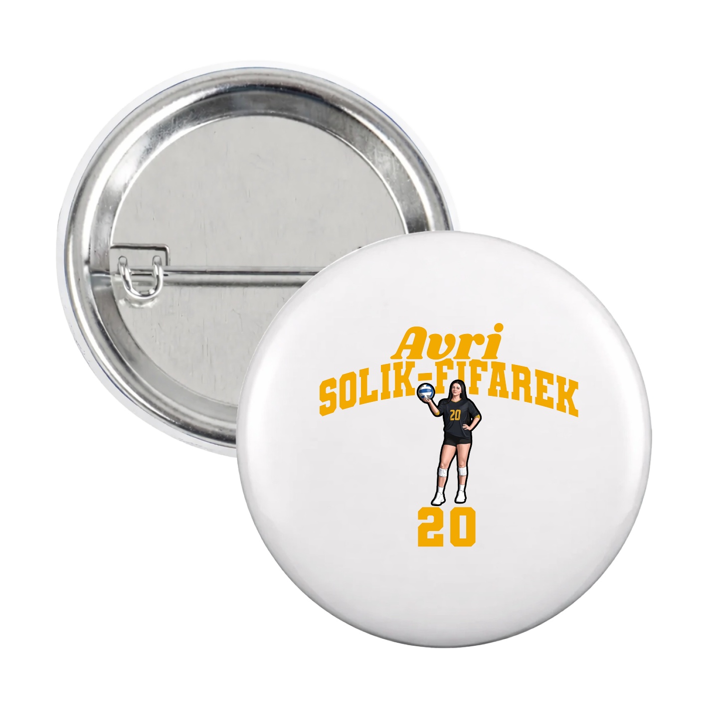 Game Day Button — Signature Arch in White