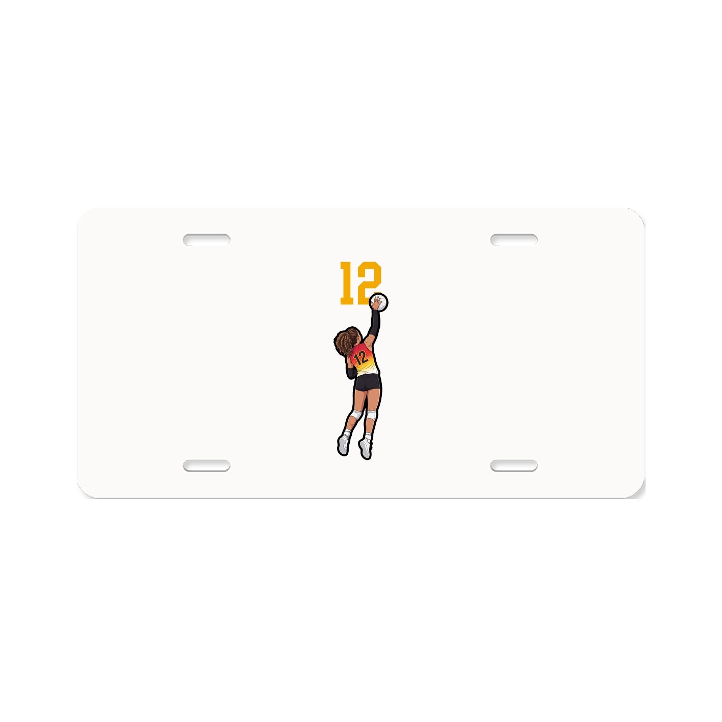 License Plate — Number Top in Classic