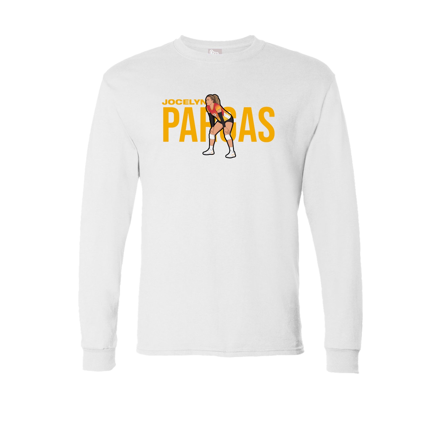 Long Sleeve Tee — Player Name in White