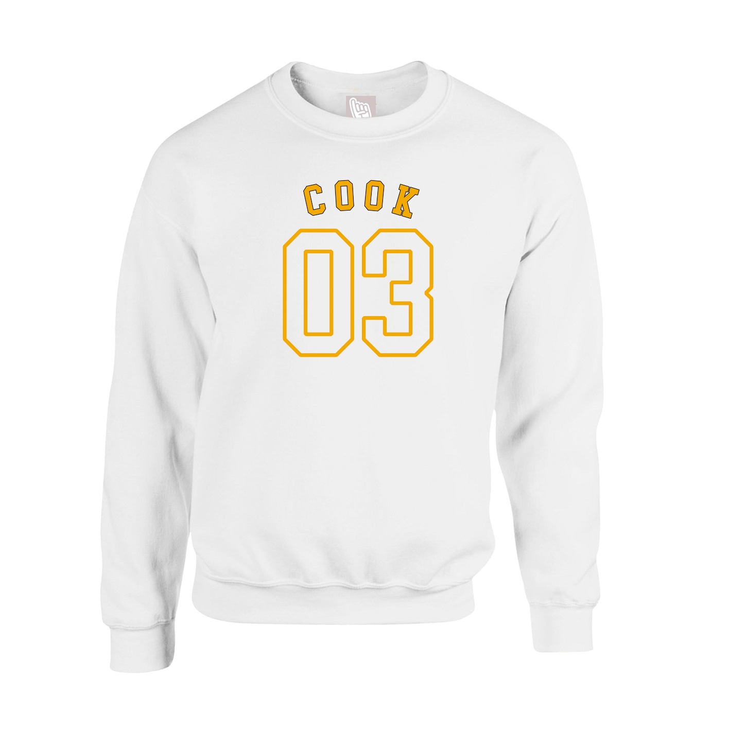 Fleece Crew — Shirsey Arch in White
