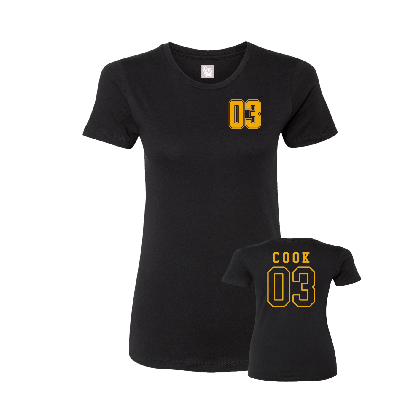 Womens Tee — Chest Back in Black