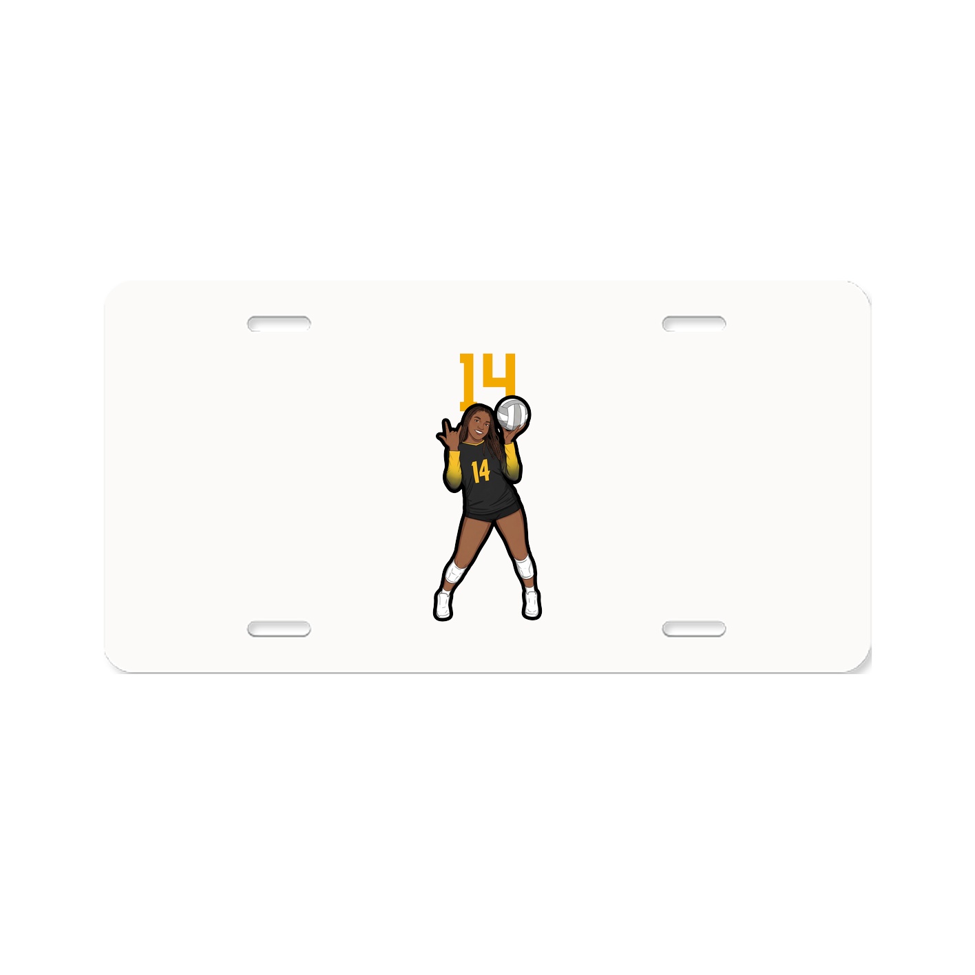License Plate — Number Top in Classic