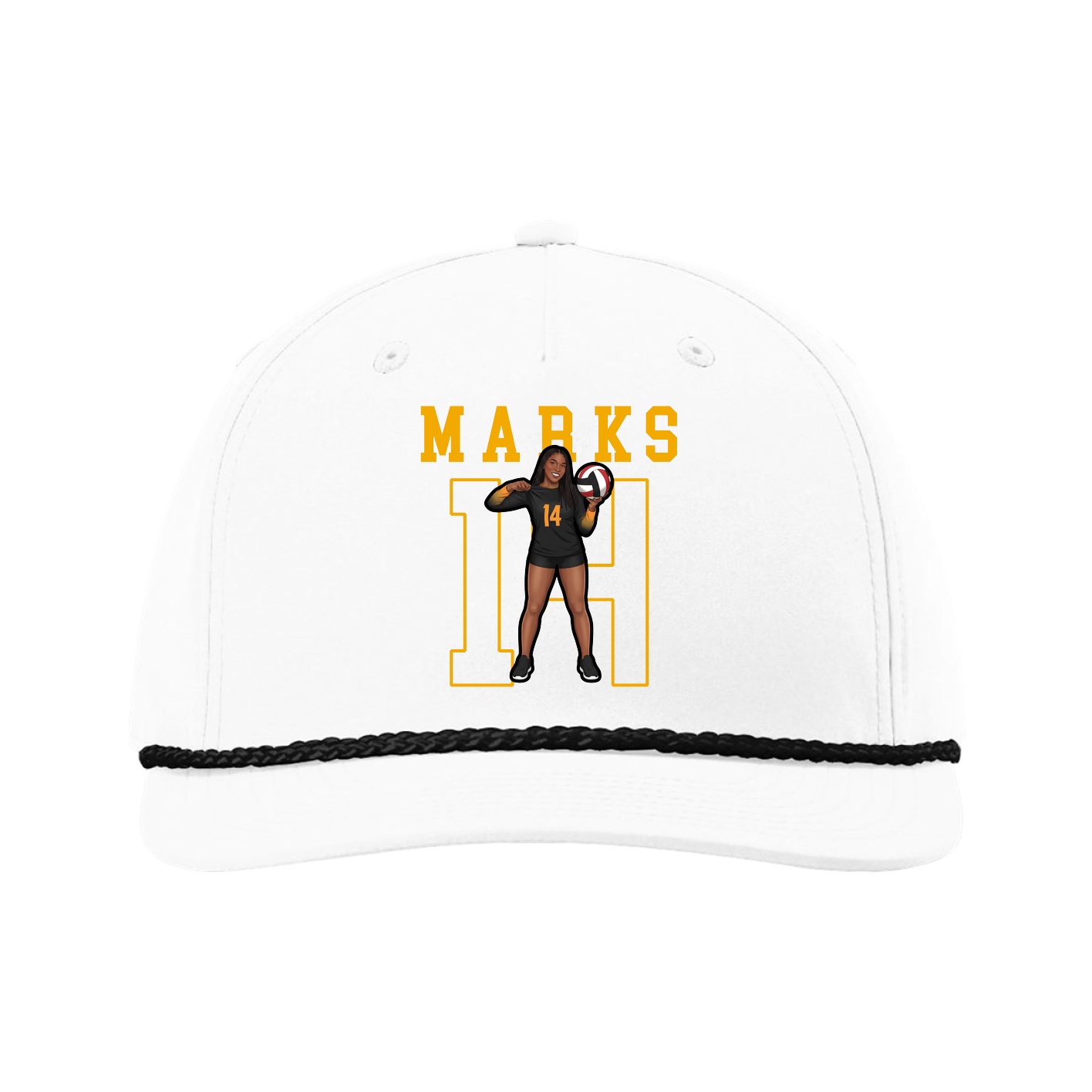 Five-Panel Classic Rope Cap — Shirsey in White