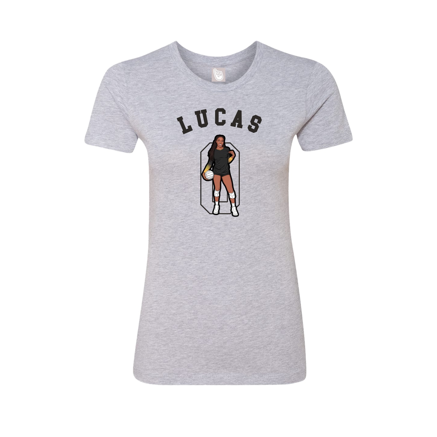 Fitted Women's Tee — Shirsey Arch in Grey