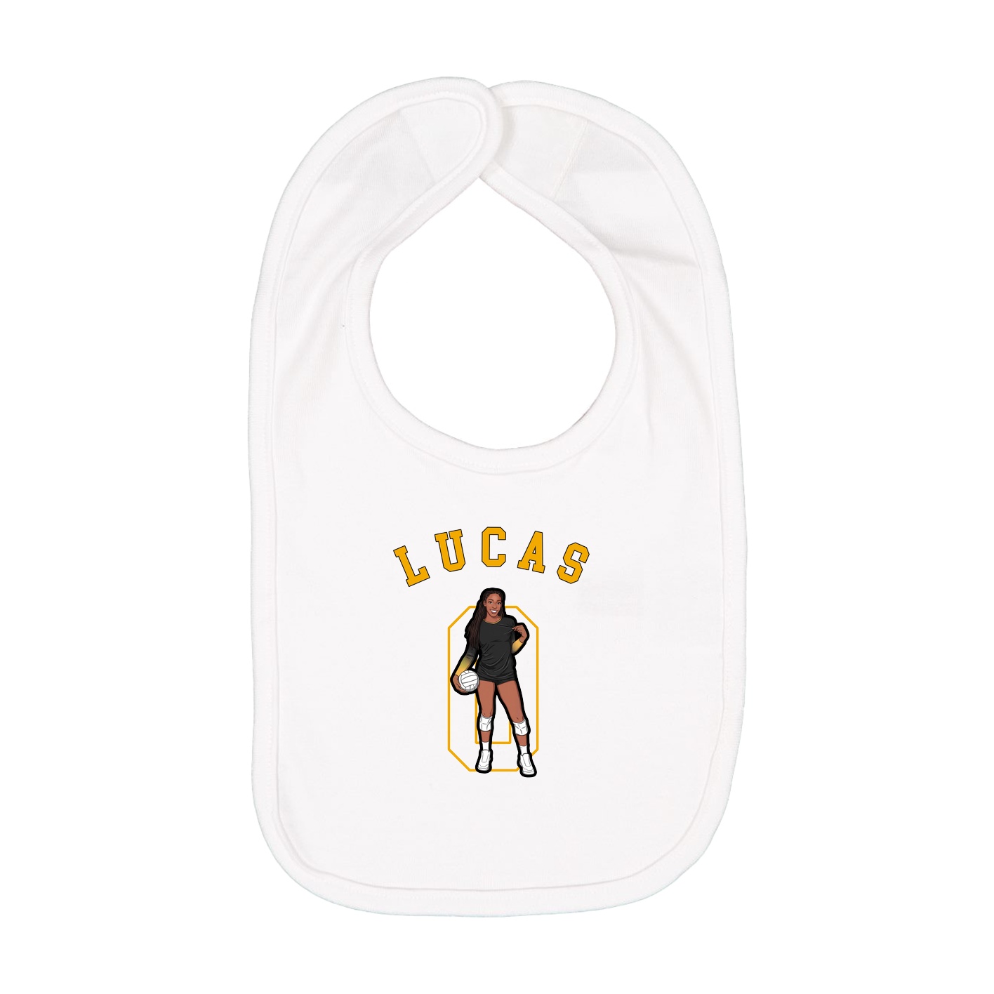 Infant Bib — Shirsey Arch in White