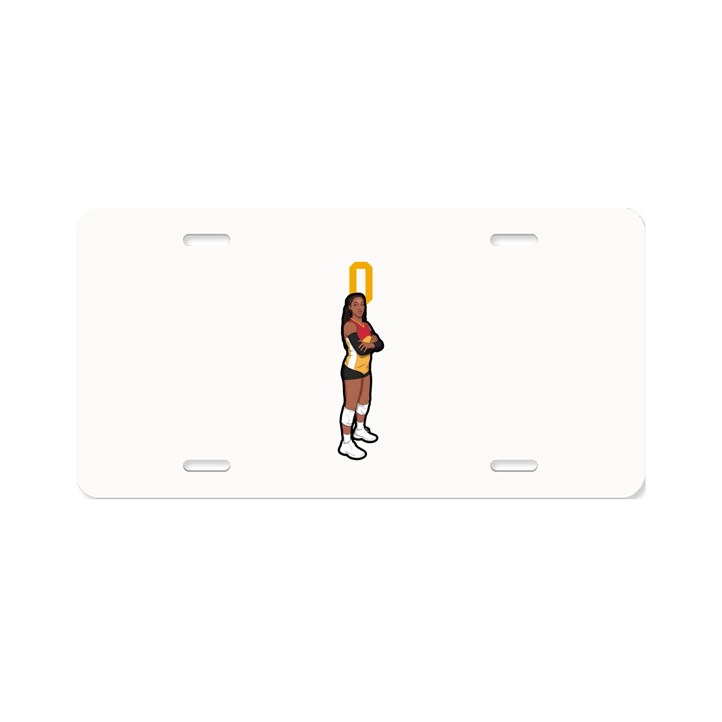 License Plate — Number Top in Classic