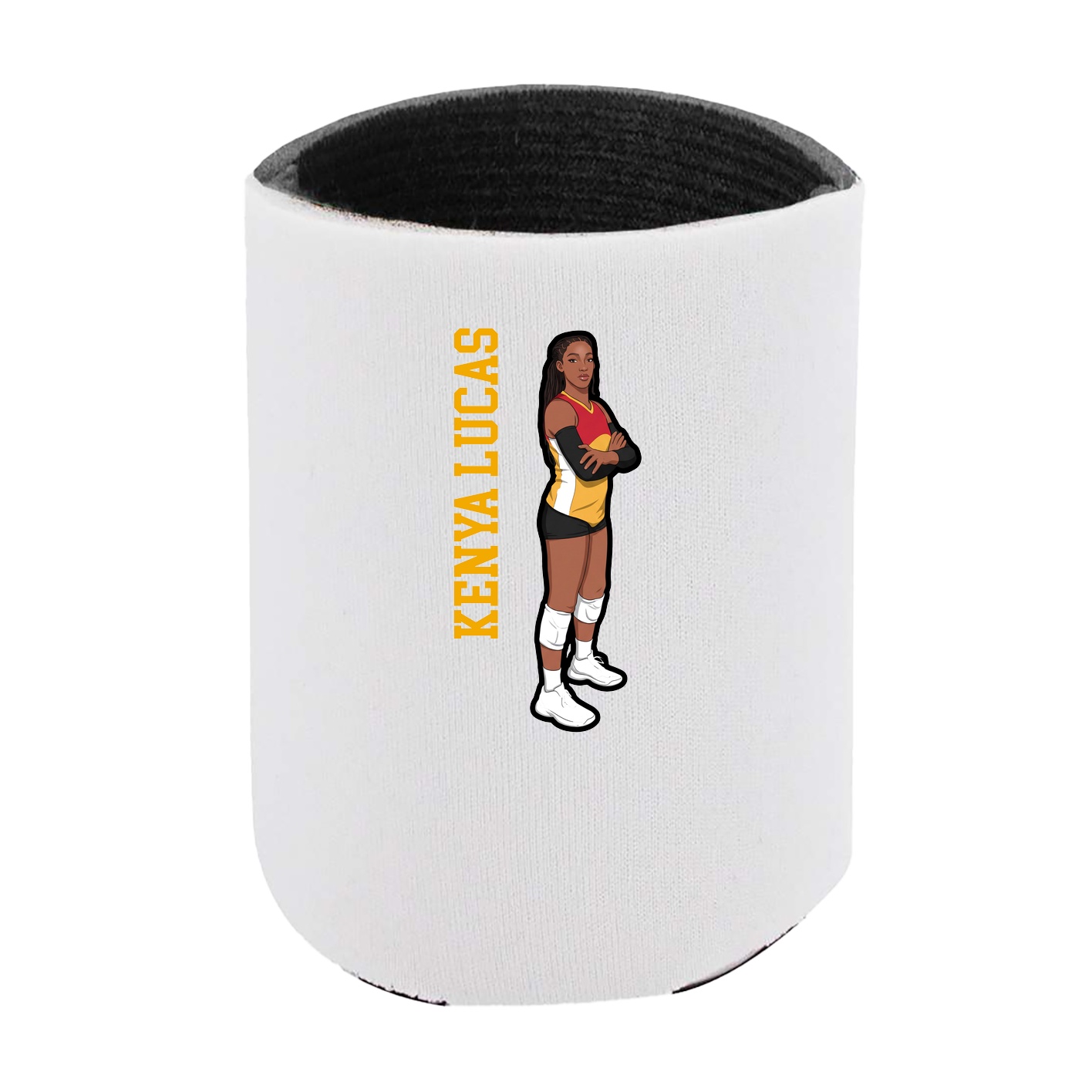 Can Holder — Name Vertical in White