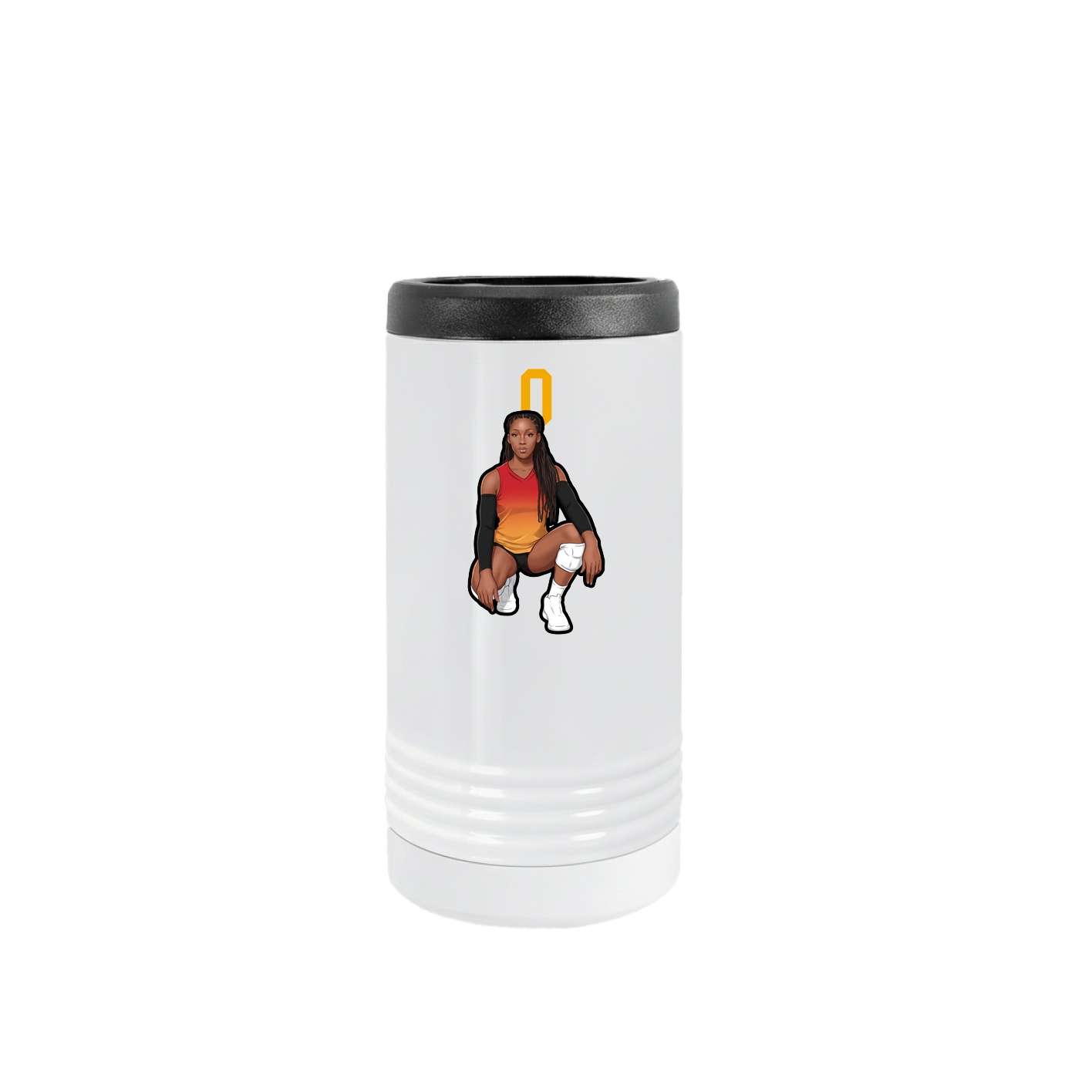 Slim Beverage Holder — Number Top in White