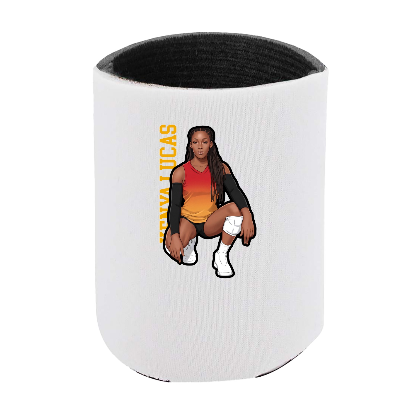 Can Holder — Name Vertical in White