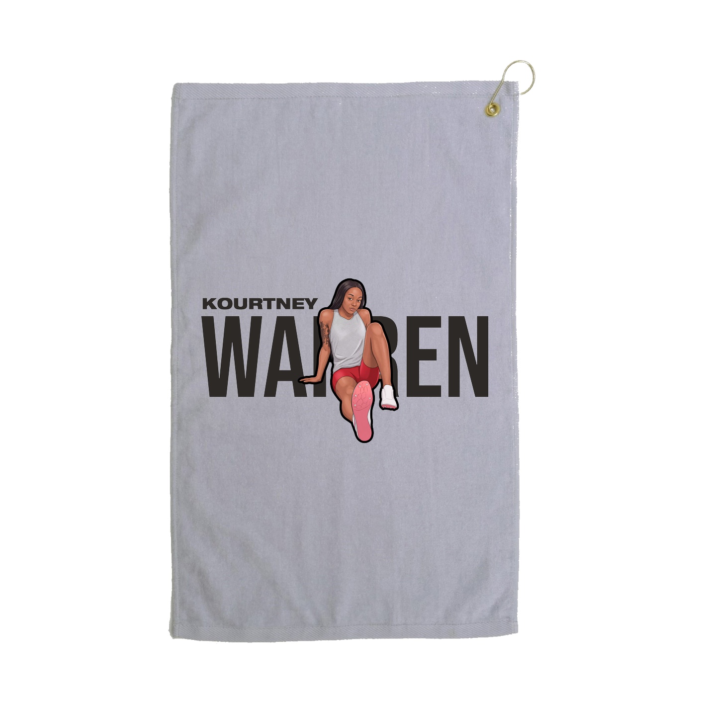 Golf Towel — Player Name in Grey
