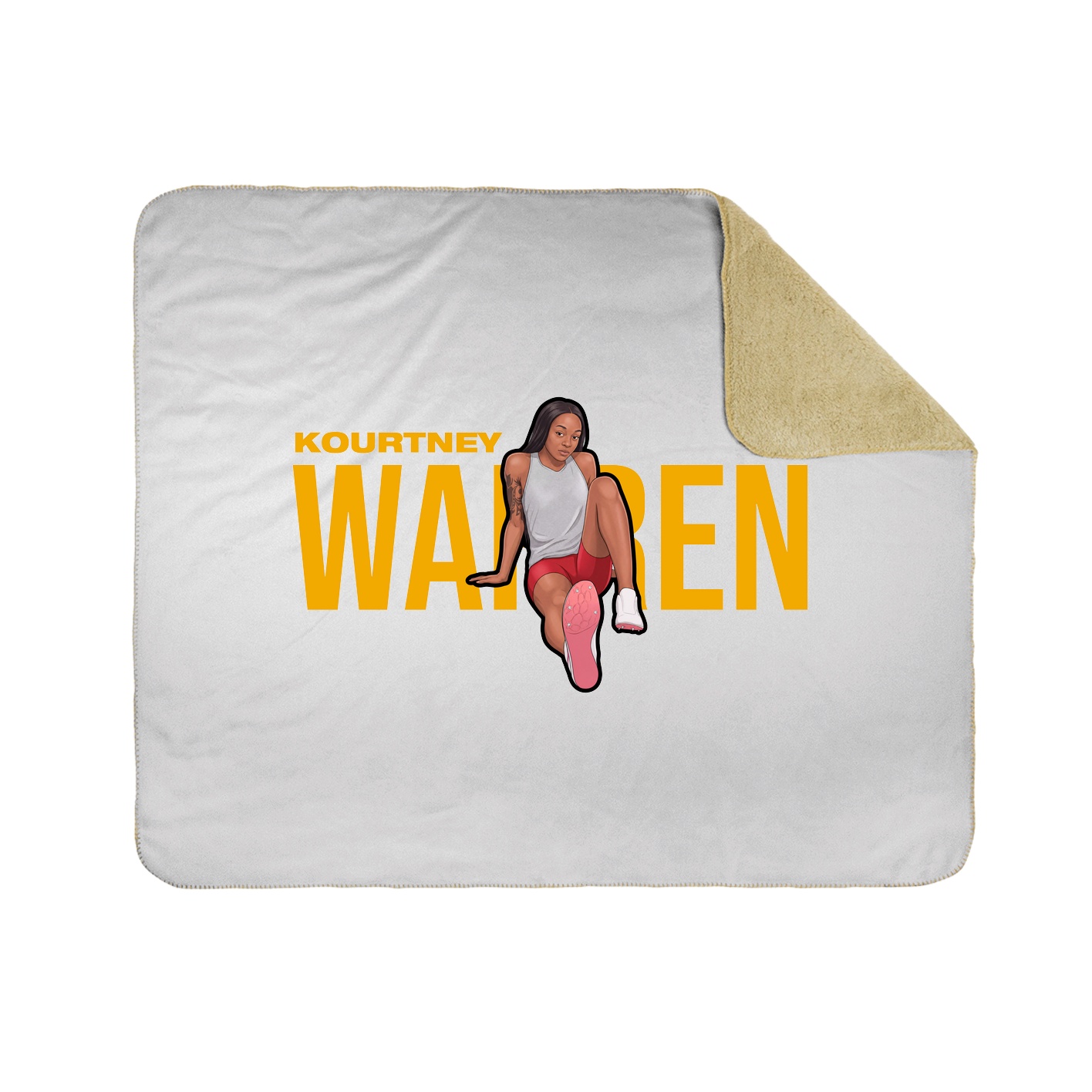 Throw Blanket — Player Name in White