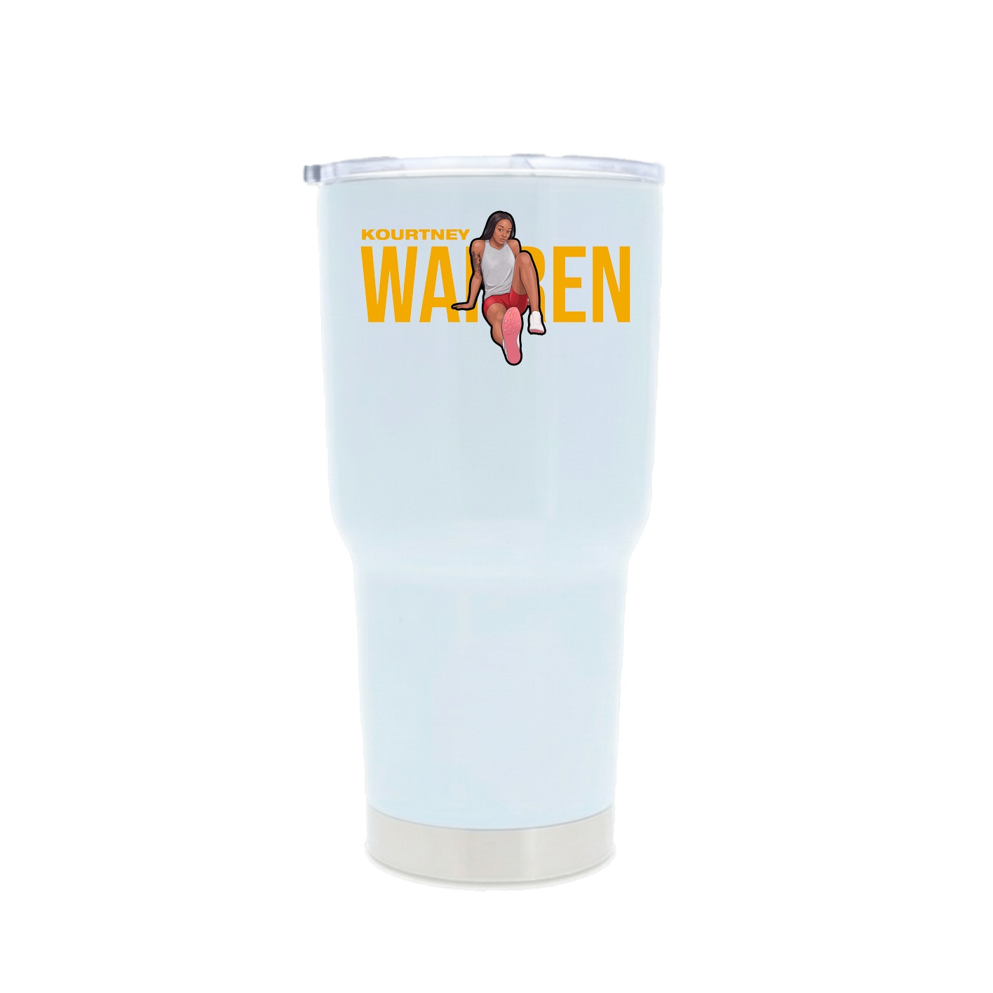 30oz Stainless Steel Tumbler — Player Name in White