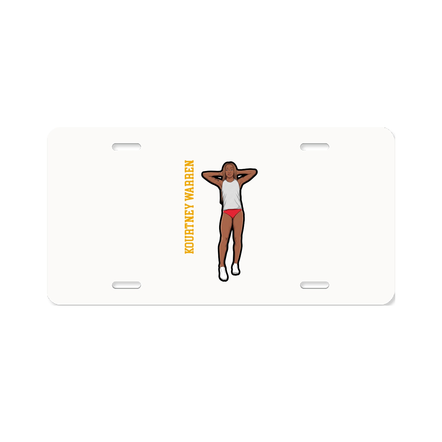 License Plate — Name Vertical in Classic