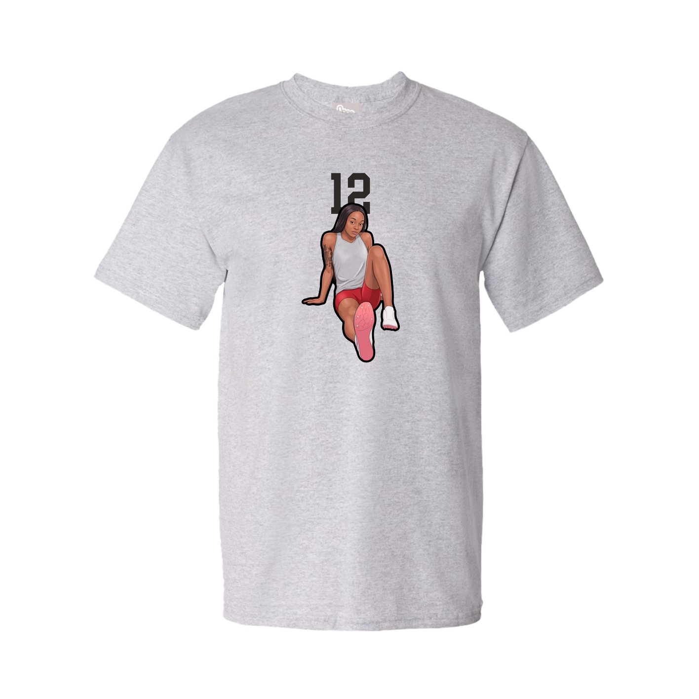 Youth Tee — Number Top in Grey