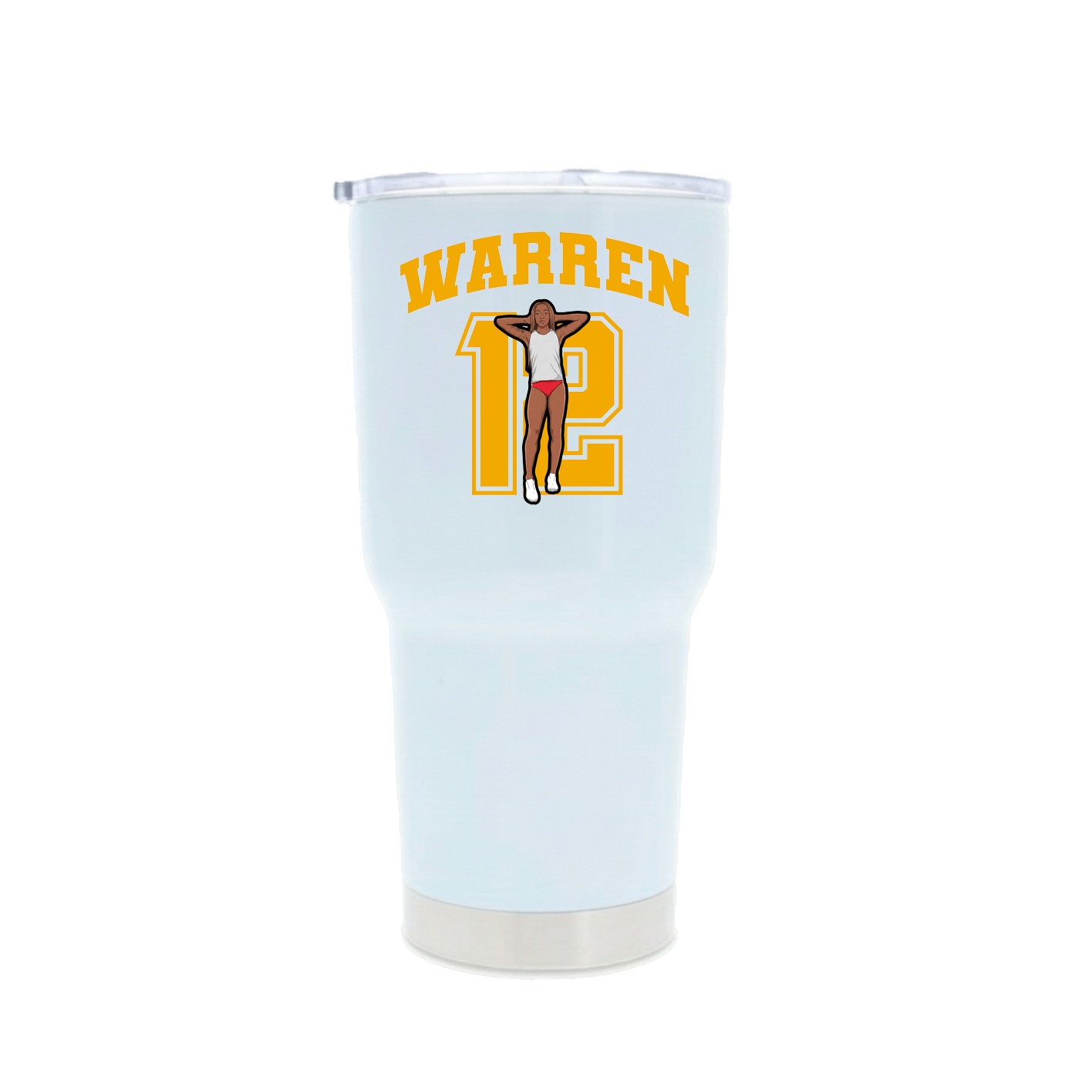 30oz Stainless Steel Tumbler — Number in White