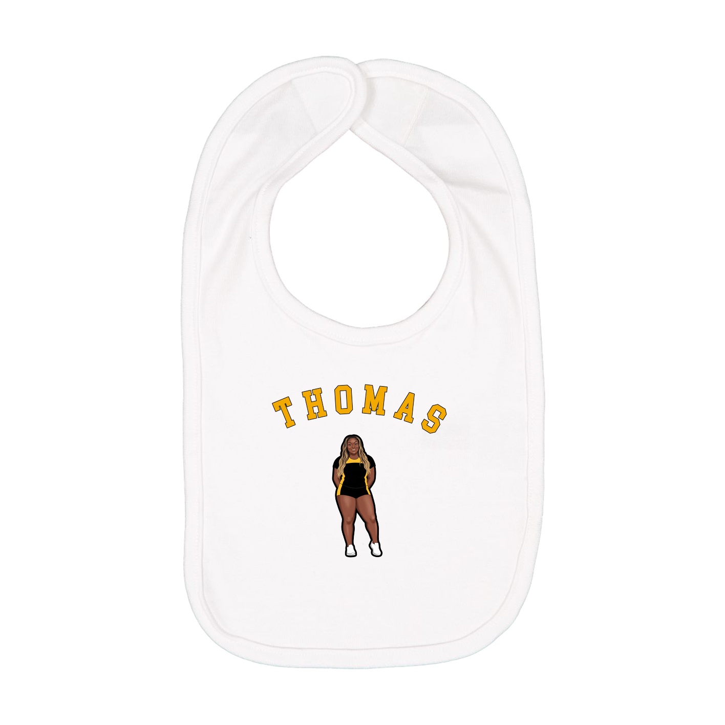 Infant Bib — Shirsey Arch in White