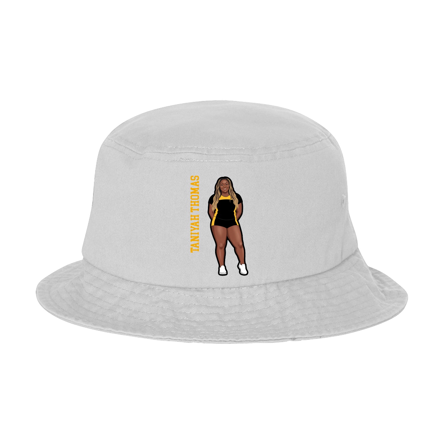 Bucket Cap — Name Vertical in White