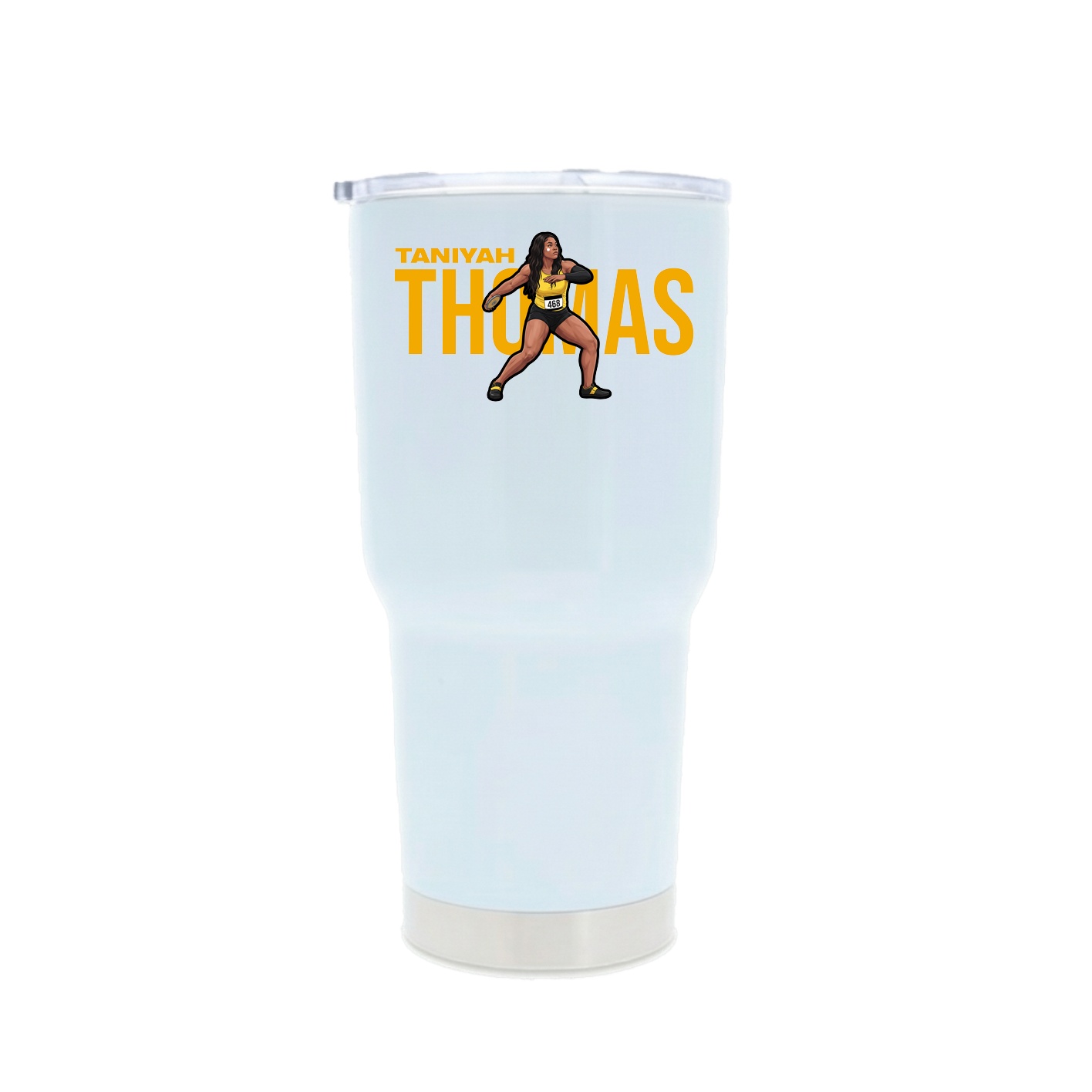 30oz Stainless Steel Tumbler — Player Name in White
