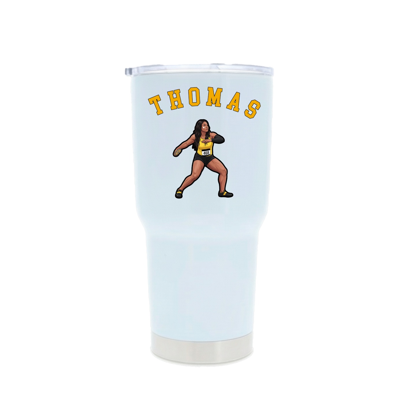 30oz Stainless Steel Tumbler — Shirsey Arch in White